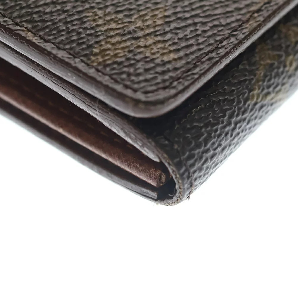 LOUIS VUITTON Porte Monnaie Billet Tresor Compact Wallet Bi fold Brown - Picture 5 of 5